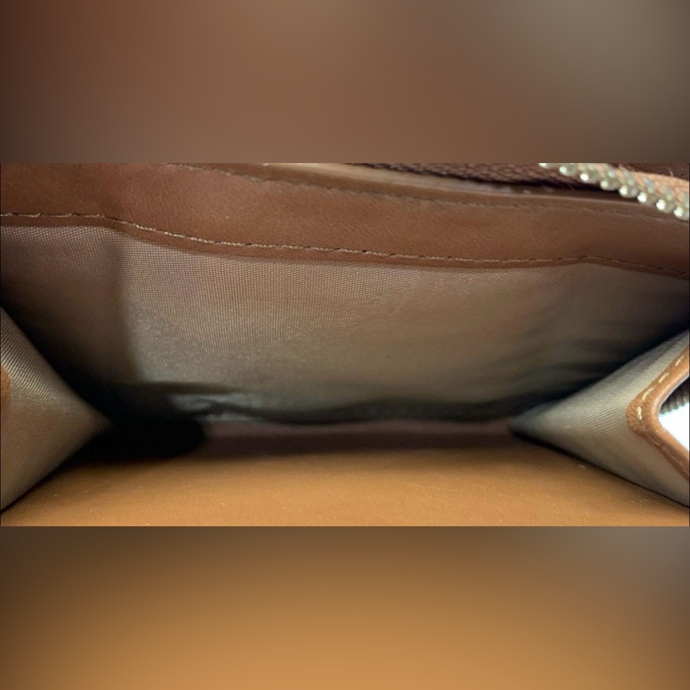 Coach Tan and Brown Wallet with Snap Closure canvas and leather - Picture 8 of 9
